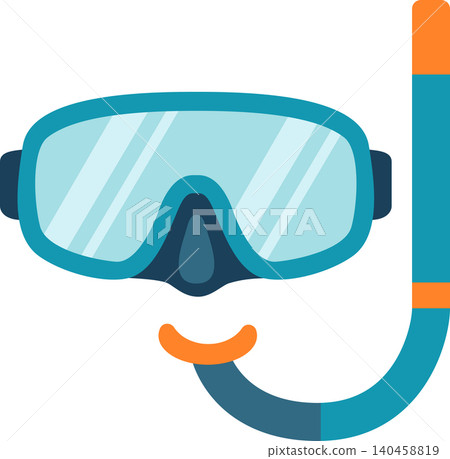 Snorkeling Equipment Prepared for Underwater Exploration at a Beach Snorkeling Equipment Prepared for Underwater Exploration at a Beach 140458819