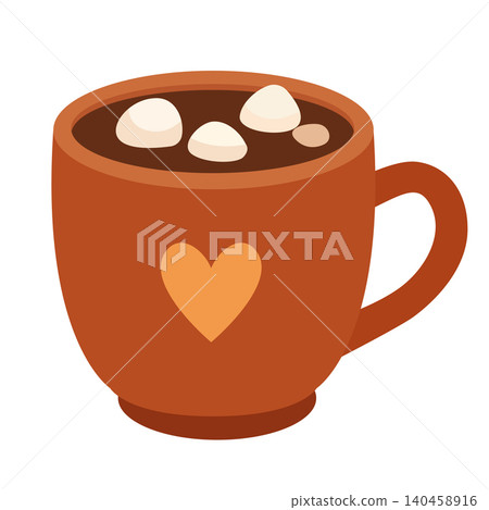 Warm Drink in a Cup With Marshmallows on Top Perfect for Cold Days During Winter Evenings Warm Drink in a Cup With Marshmallows on Top Perfect for Cold Days During Winter Evenings 140458916