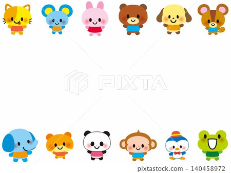 動物、動物園、相框、臉、兔子、熊、狗、獅子、大象、松鼠、貓、老鼠、熊貓、倉鼠 140458972