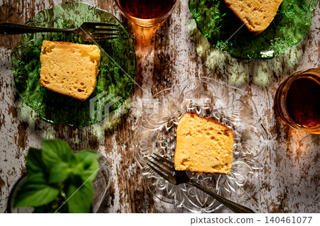 Cake and tea Cake and tea 140461077