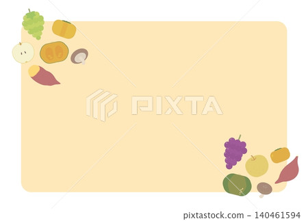 Diagonal frame illustration of autumn flavors Diagonal frame illustration of autumn flavors 140461594