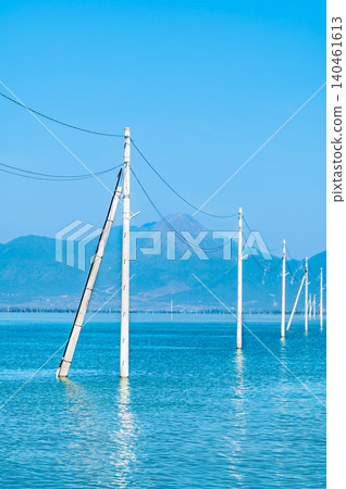 Kumamoto, high tide on the Osabeta seabed road Kumamoto, high tide on the Osabeta seabed road 140461613