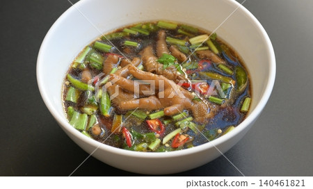 spicy chicken soup with chilli, Thai food spicy chicken soup with chilli, Thai food 140461821