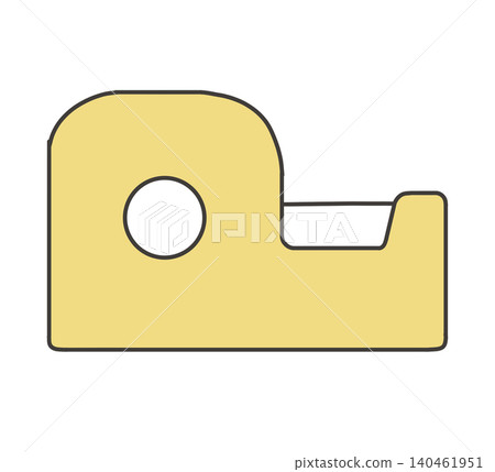 Yellow case of cellophane tape Yellow case of cellophane tape 140461951