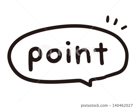A speech bubble with the handwritten word "point" (vector). A speech bubble with the handwritten word "point" (vector). 140462027