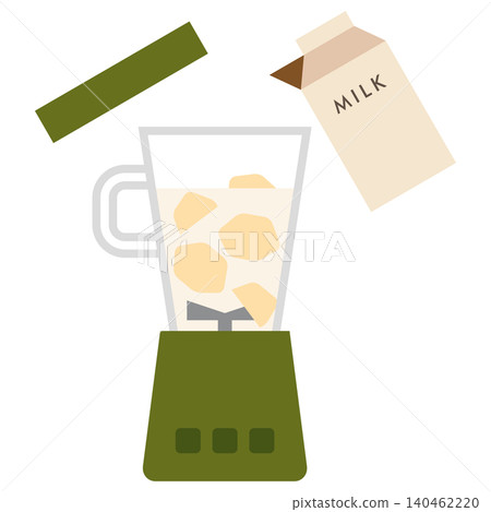 An illustration of blending potatoes and milk in a blender. An illustration of blending potatoes and milk in a blender. 140462220