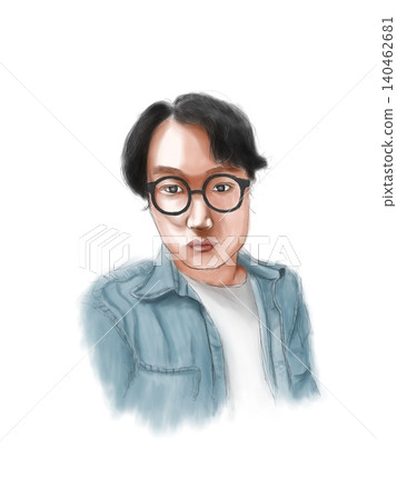 Portrait illustration in watercolor style Portrait illustration in watercolor style 140462681