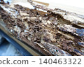 Pillars of a house damaged by termites 140463322