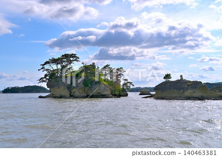 Islands of Matsushima Bay to visit by sightseeing boat Islands of Matsushima Bay to visit by sightseeing boat 140463381