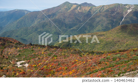 [栃木縣]那須山：從牛角眺望的紅葉、姥平 140463462