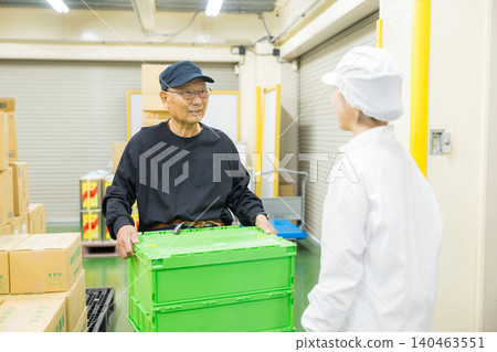 Part-time staff working in white coats Part-time staff working in white coats 140463551