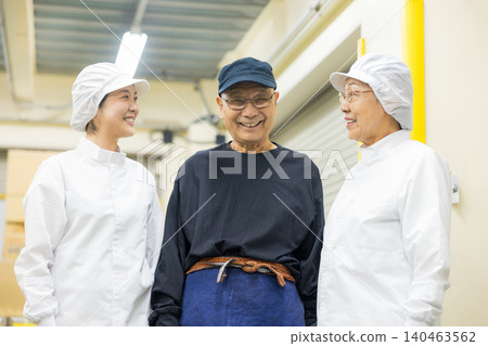 Part-time staff working in white coats Part-time staff working in white coats 140463562