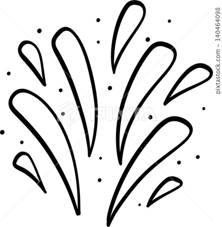 Groovy 4th of July outline, Firework Splash Burst Doodle Hand Drawn Groovy 4th of July outline, Firework Splash Burst Doodle Hand Drawn 140464098