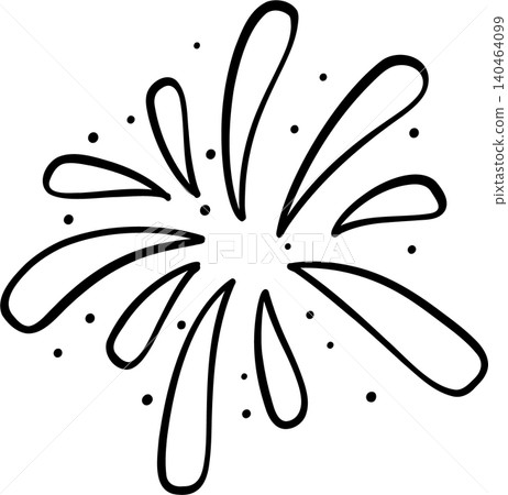 Groovy 4th of July outline, Firework Splash Burst Doodle Hand Drawn Groovy 4th of July outline, Firework Splash Burst Doodle Hand Drawn 140464099