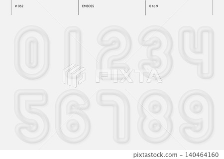 壓印數字 0 至 9 set_062 壓印數字 0 至 9 set_062 140464160