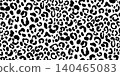 Black and white minimalist animal print pattern, leopard skin, modern spotted pattern for fabric and paper 140465083