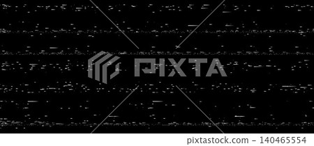 Static noise texture background. Bad television or cctv signal screen concept. Random rippled video tape overlay. Glitch vhs pixel wallpaper. Image distressed interference backdrop effect. Vector 140465554