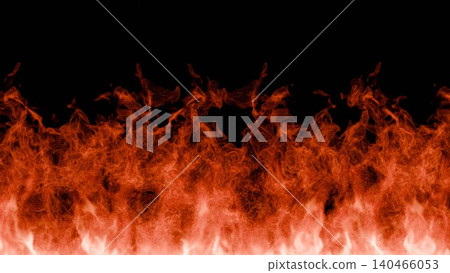A CG illustration with a realistic fire effect, showing red flames burning from below. A CG illustration with a realistic fire effect, showing red flames burning from below. 140466053