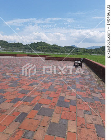 一片廣闊的空地,公園的場地 一片廣闊的空地,公園的場地 140466232