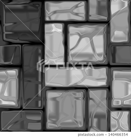 Modern Greyscale Geometric Block Pattern Displacement Map 140466354