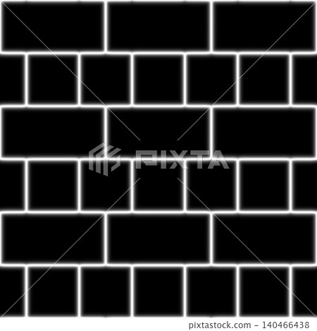 Abstract Black Brick Wall Pattern with White Grid Outlines Abstract Black Brick Wall Pattern with White Grid Outlines 140466438