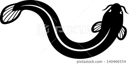 Simple black eel vector illustration Simple black eel vector illustration 140466554