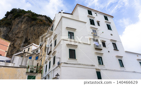 Atrani, Italy along the Amalfi Coast at dusk. Atrani, Italy along the Amalfi Coast at dusk. 140466629