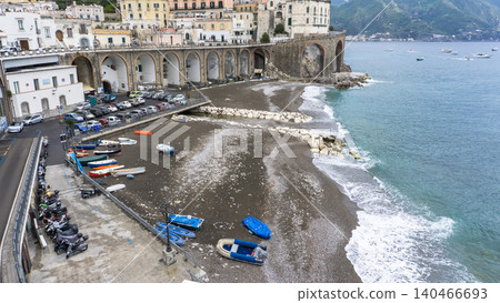 Atrani, Italy along the Amalfi Coast at dusk. 140466693