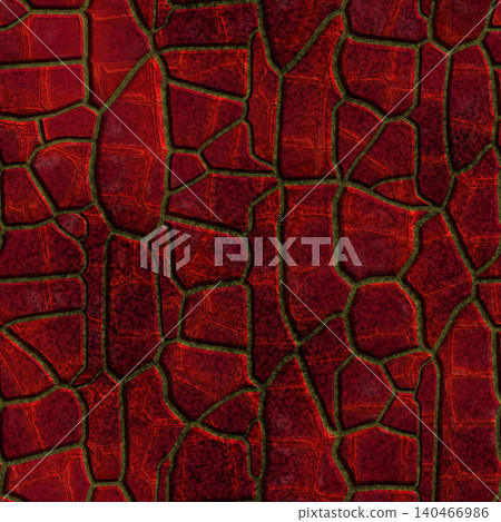 Seamless Red Lava Brick Stone Wall Texture Seamless Red Lava Brick Stone Wall Texture 140466986