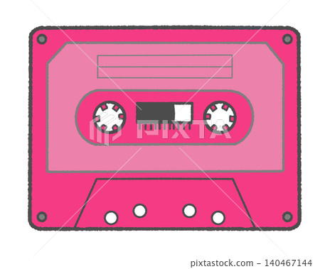 Simple and retro cassette tape (pink) Simple and retro cassette tape (pink) 140467144