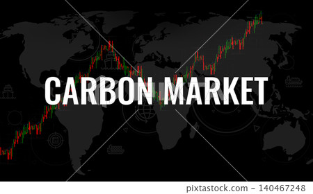 Carbon market concept. Global carbon market trends. Carbon credit exchange. Carbon offset trading. Sustainable investment strategy for corporate environmental compliance. Sustainability market. Carbon market concept. Global carbon market trends. Carbon credit exchange. Carbon offset trading. Sustainable investment strategy for corporate environmental compliance. Sustainability market. 140467248