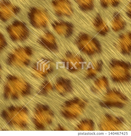 Seamless Leopard Fur Animal Skin Texture Pattern 140467425