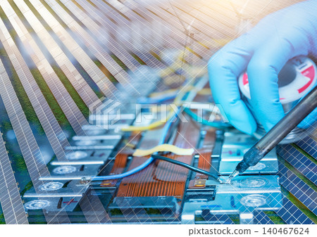 Energy storage battery for sustainable energy. Rechargeable battery storage for renewable power generation. Energy storage batteries for green technology. Battery passport and tracking concept. Energy storage battery for sustainable energy. Rechargeable battery storage for renewable power generation. Energy storage batteries for green technology. Battery passport and tracking concept. 140467624