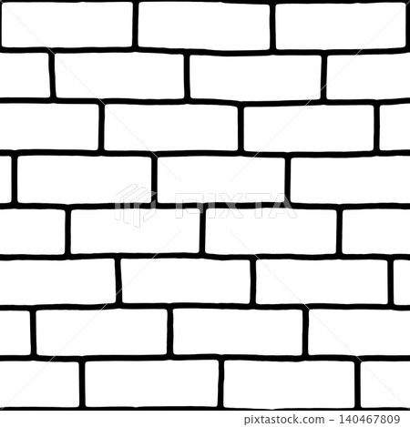 Seamless Cyan Blue Brick Wall Texture Background 140467809