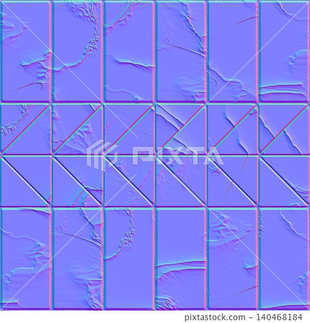 Sharp Beveled Abstract Tile Normal Map Sharp Beveled Abstract Tile Normal Map 140468184