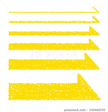 Hand-drawn crayon-style arrow set of various thicknesses Hand-drawn crayon-style arrow set of various thicknesses 140468595