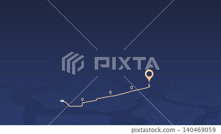 Travel concept. Geolocation and abstract GPS navigation, online navigation map pointer, place mark with map navigation. Tracking path with app. Vector illustration 140469059