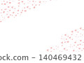 A background illustration with hearts flying around. 140469432