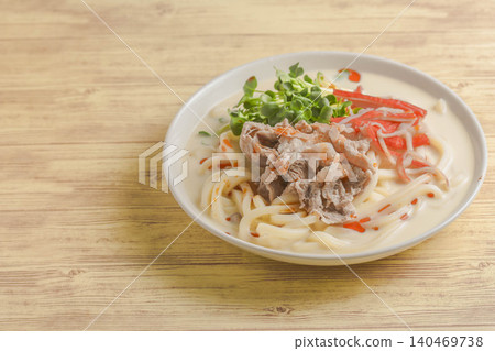 冷豆漿烏龍麵配豬肉涮涮鍋 140469738
