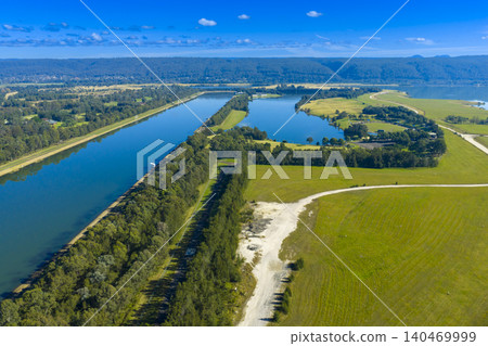 Aerial view of the Competition Lake at the Sydney International Regatta Centre Aerial view of the Competition Lake at the Sydney International Regatta Centre 140469999