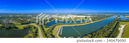 Aerial view of the greater Penrith precinct and the Sydney Regatta Centre Aerial view of the greater Penrith precinct and the Sydney Regatta Centre 140470000