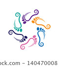 foot ilustration Logo vector Template 140470008
