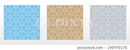 Set of abstract geometric patterns. Seamless vector backgrounds. Colored ornaments Graphic modern patterns Simple lattice graphic design 140470178