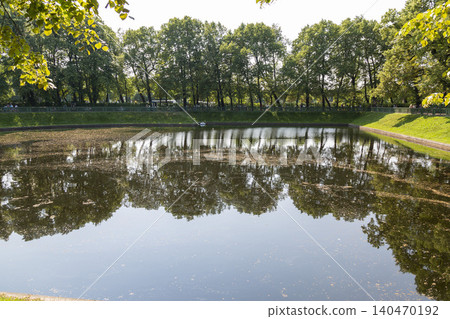 Karpiev Pond, Lake in the Summer Garden of St. Petersburg Karpiev Pond, Lake in the Summer Garden of St. Petersburg 140470192