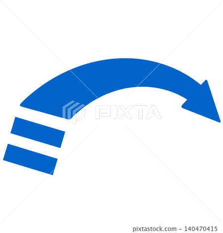 An illustration of a blue curved arrow with a diagonal line that conveys a sense of speed. An illustration of a blue curved arrow with a diagonal line that conveys a sense of speed. 140470415
