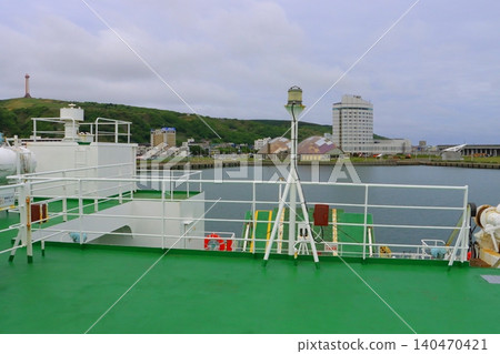 稚內港及城鎮風景（攝於北海道稚內市渡輪） 140470421