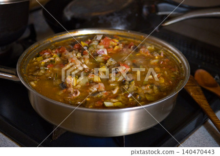 Ratatouille preparation step 2 Ratatouille preparation step 2 140470443
