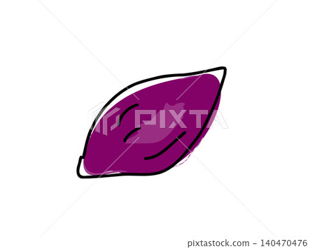 A watercolor-style illustration of a sweet potato. A watercolor-style illustration of a sweet potato. 140470476