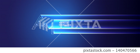 AI Technology Light Speed Data Stream Futuristic AI Technology Light Speed Data Stream Futuristic 140470566