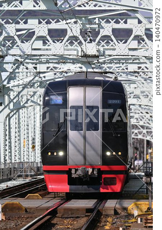 2200 series train set 2201 crossing Inuyama Bridge 2200 series train set 2201 crossing Inuyama Bridge 140470972
